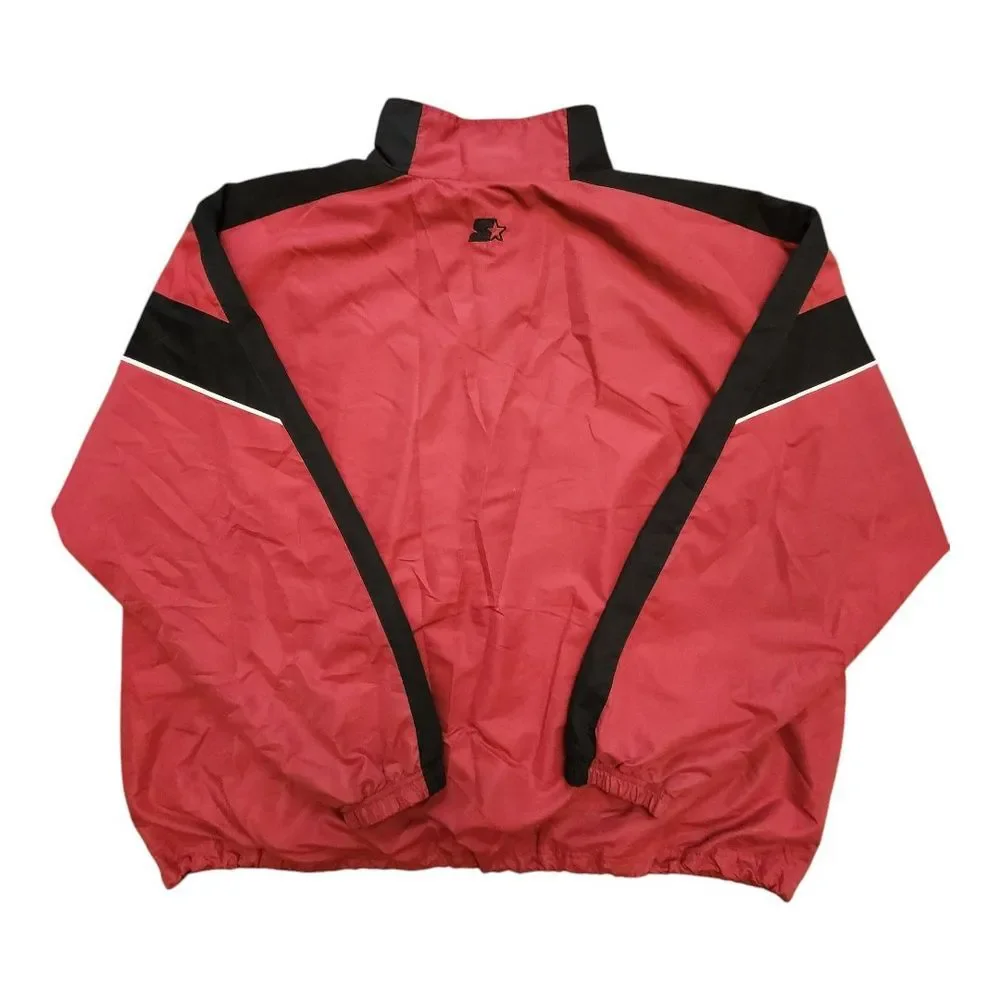 Arkansas Razorbacks Mens Starter Jacket Red Black Zip Up College‎ Football  2XL